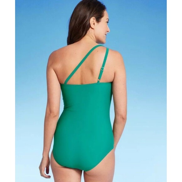 NWT Land’s End UPF 50 Full Coverage Tummy Control One Shoulder One Piece Suit - Picture 2 of 4
